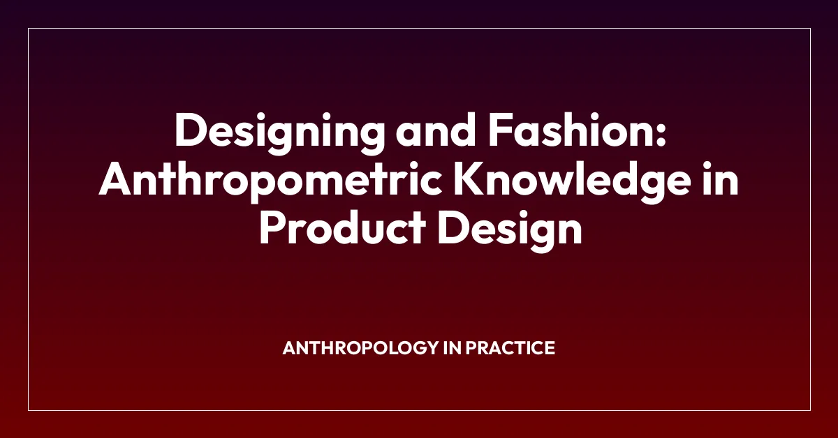 Designing and Fashion: Anthropometric Knowledge in Product Design