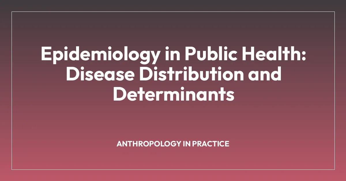 Epidemiology in Public Health: Disease Distribution and Determinants
