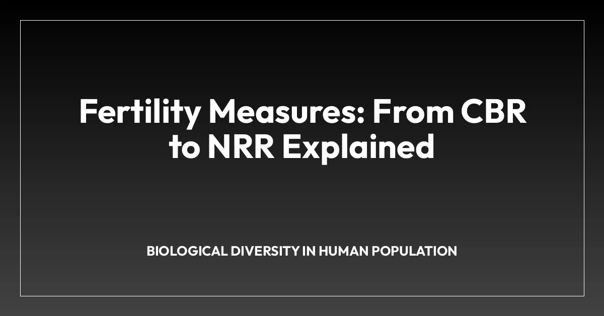 Fertility Measures: From CBR to NRR Explained