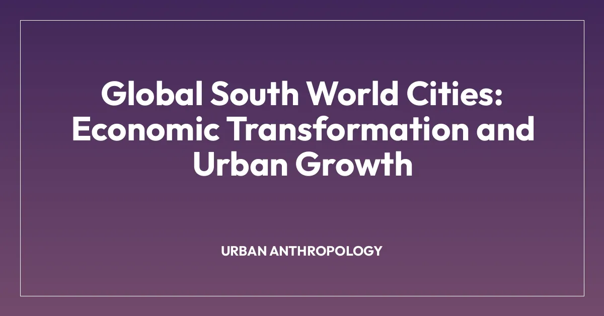 Global South World Cities: Economic Transformation and Urban Growth