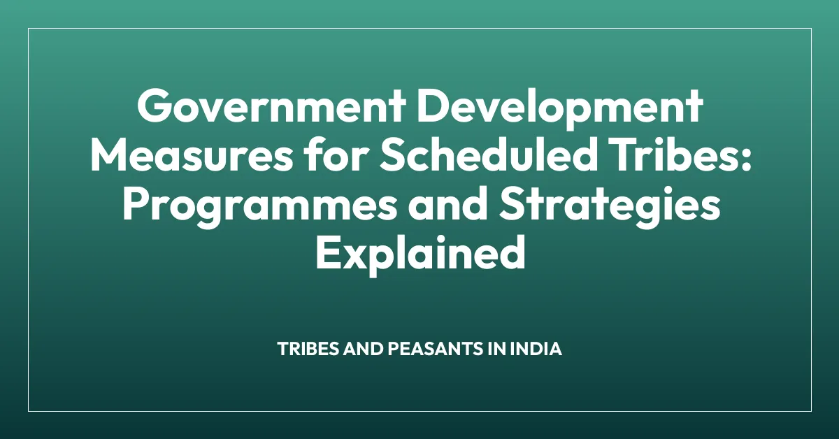 Government Development Measures for Scheduled Tribes: Programmes and Strategies Explained
