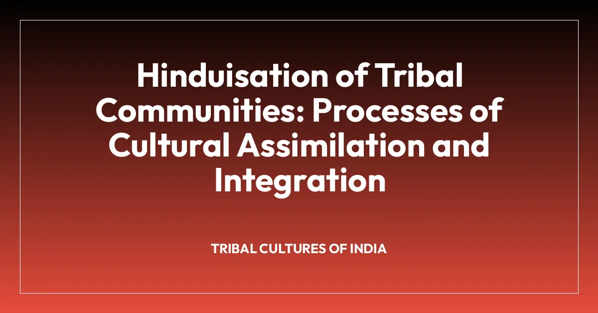 Hinduisation of Tribal Communities: Processes of Cultural Assimilation and Integration