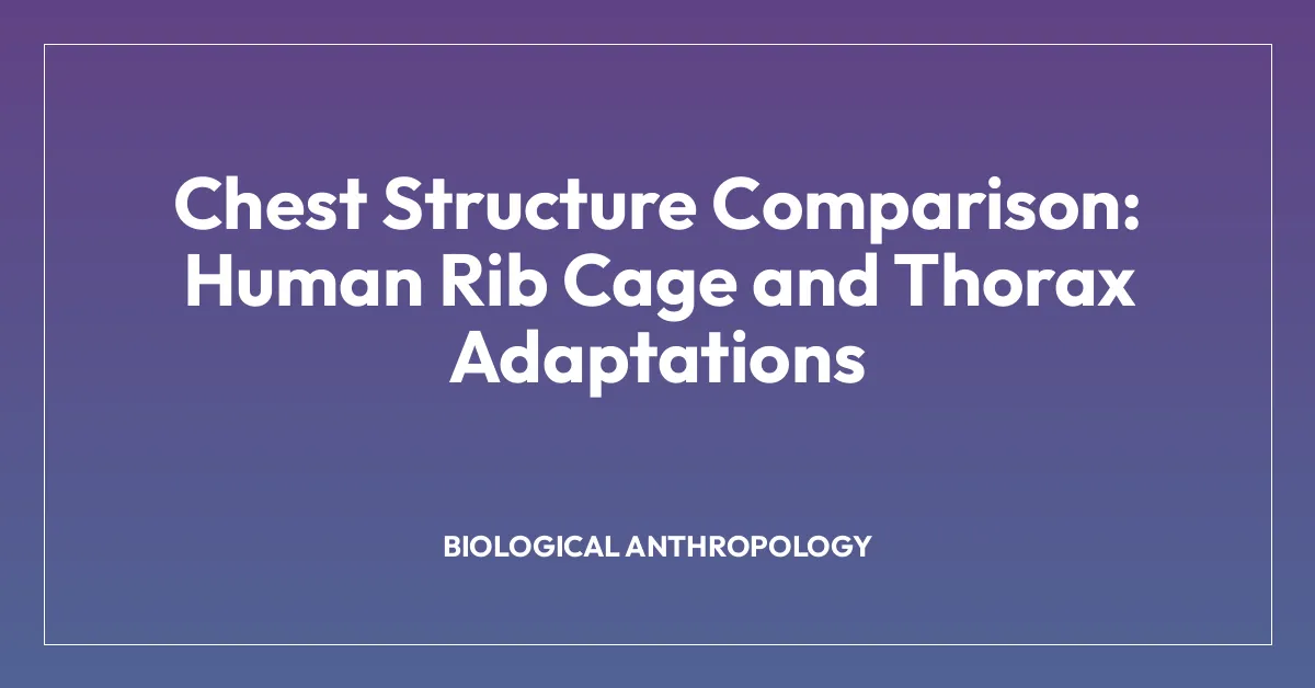 Chest Structure Comparison: Human Rib Cage and Thorax Adaptations