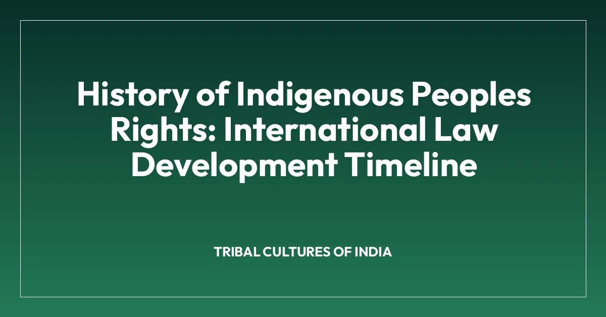 History of Indigenous Peoples Rights: International Law Development Timeline