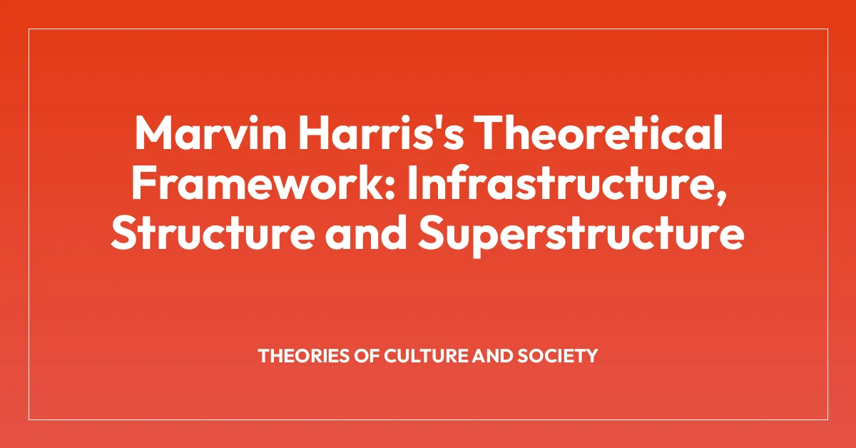 Marvin Harris’s Theoretical Framework: Infrastructure, Structure and Superstructure