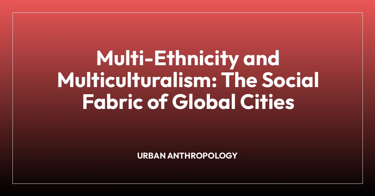 Multi-Ethnicity and Multiculturalism: The Social Fabric of Global Cities