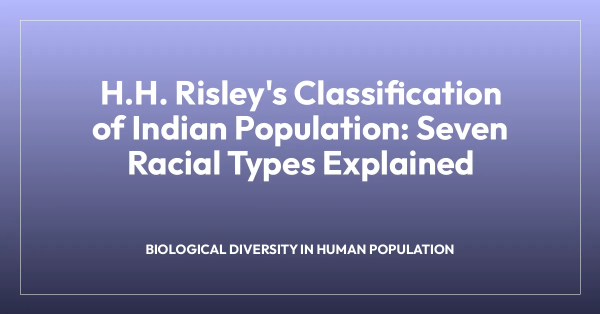 H.H. Risley’s Classification of Indian Population: Seven Racial Types Explained