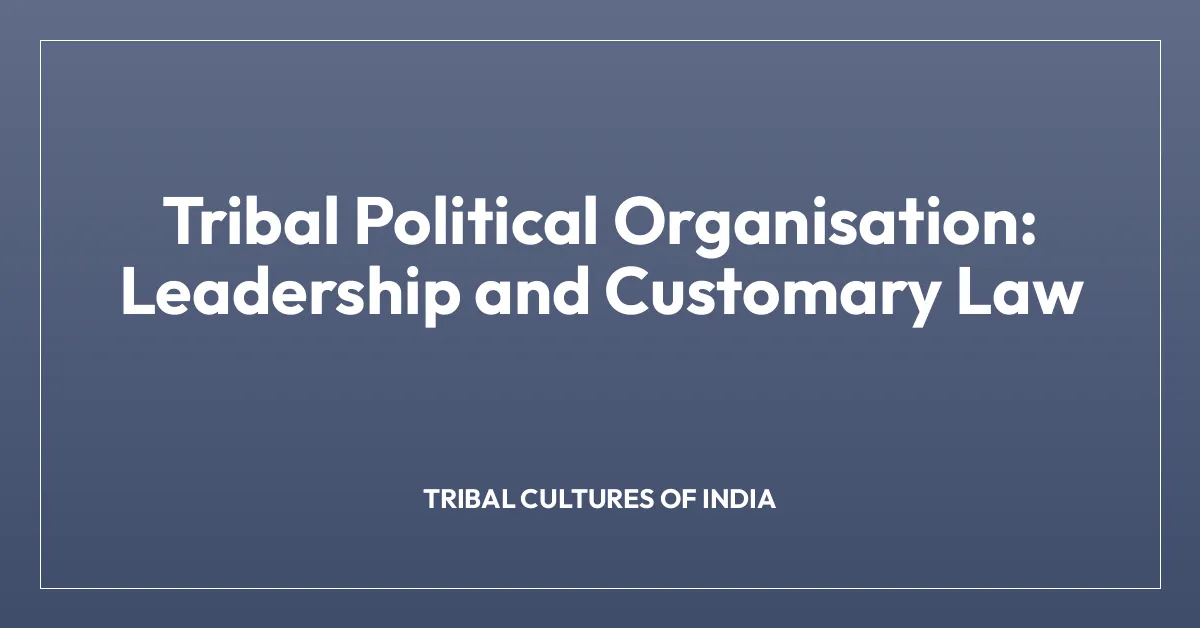 Tribal Political Organisation: Leadership and Customary Law